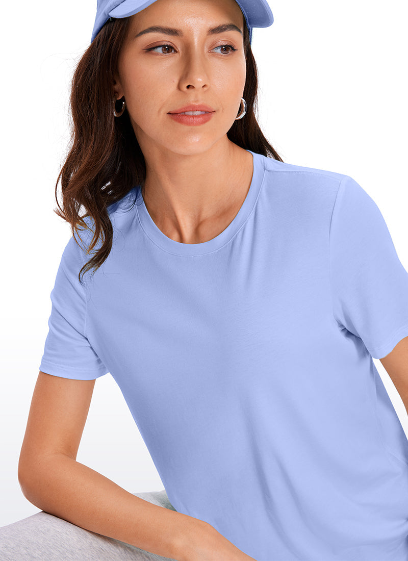 Pima Cotton Round Neck Short Sleeve