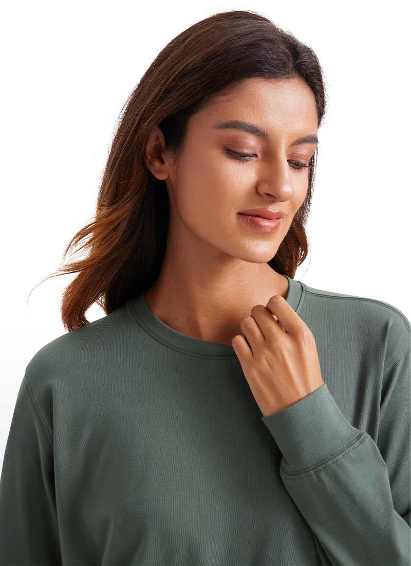 Pima Cotton Loose Fit Long Sleeve