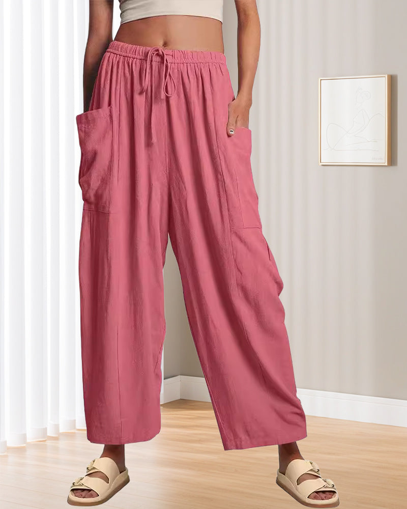 Straight-Leg Loose Casual Pants