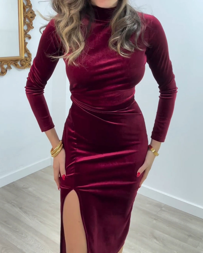 Abstract pattern print casual dress