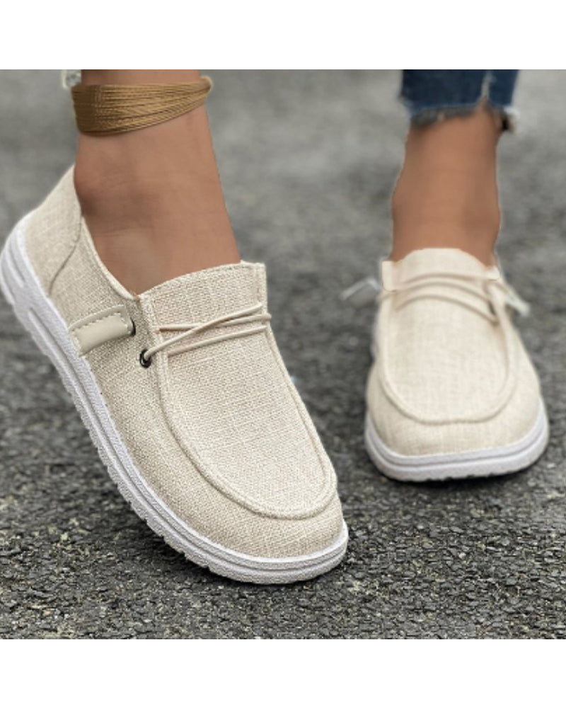 Casual solid color slip-on flats