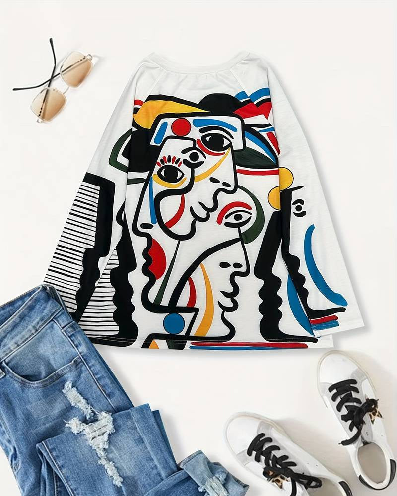 Abstract Printed Top