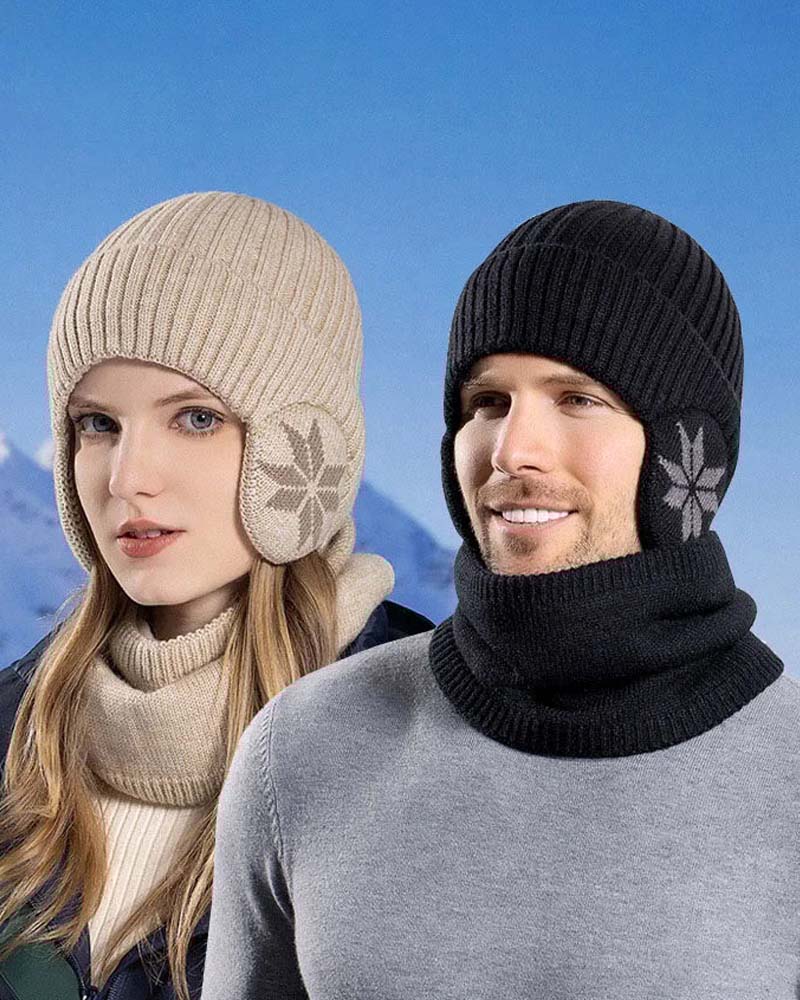 Winter beanie hat scarf sets warm knit hat