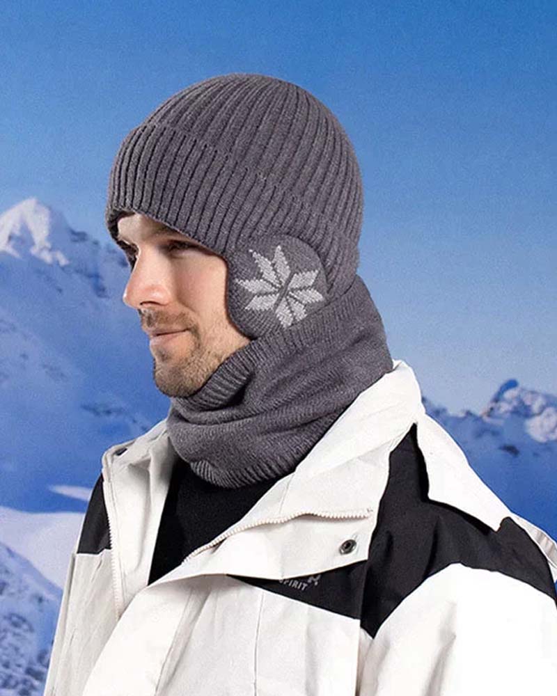Winter beanie hat scarf sets warm knit hat