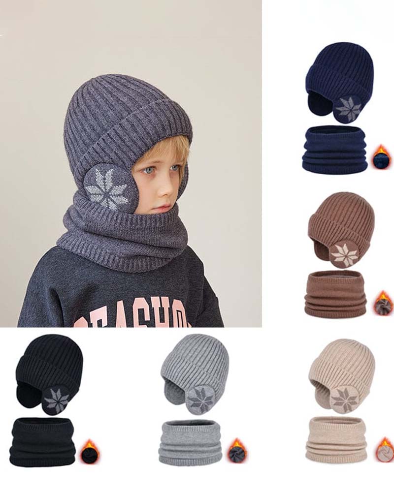 Winter beanie hat scarf sets warm knit hat
