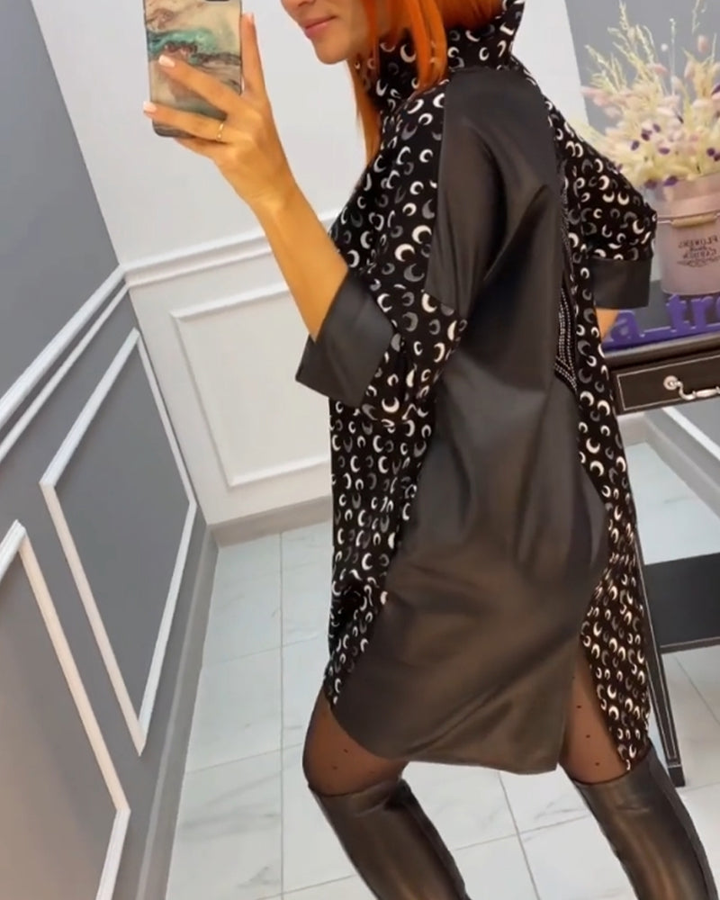 Casual butterfly printed dress