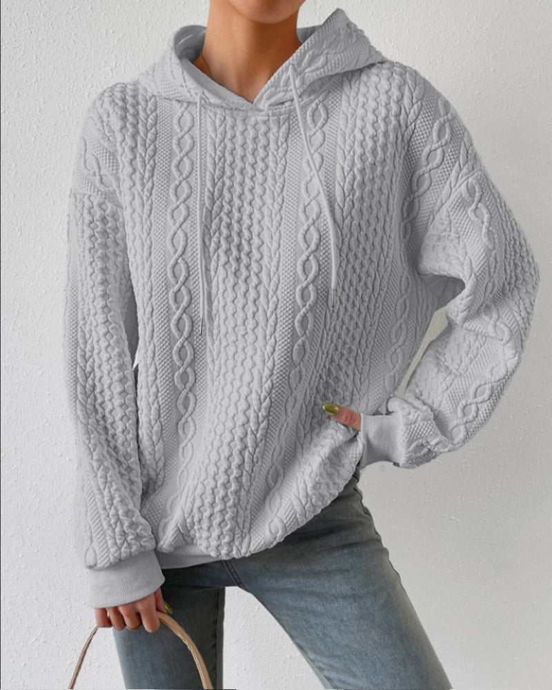 Casual solid color hoodie