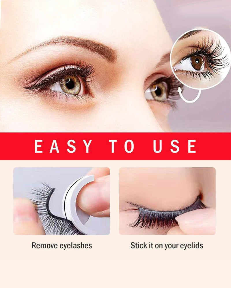 Reusable self-adhesive eyelashes