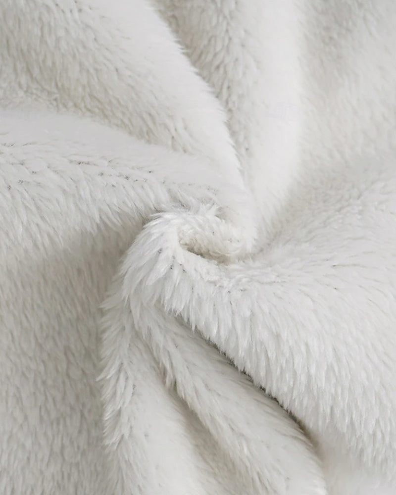 Letter printed fleece casual pants