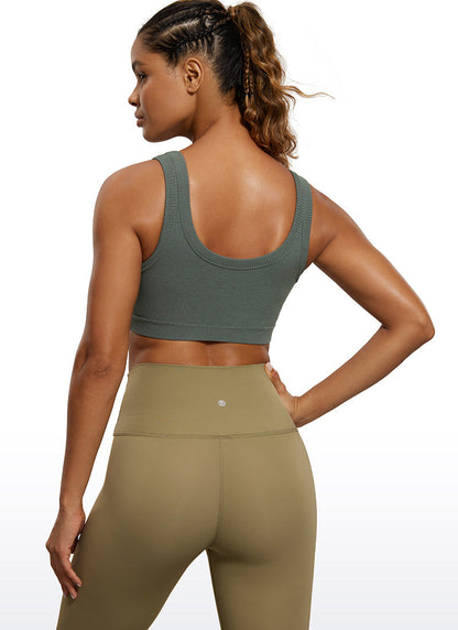 Ribbed U Back Sports Bra