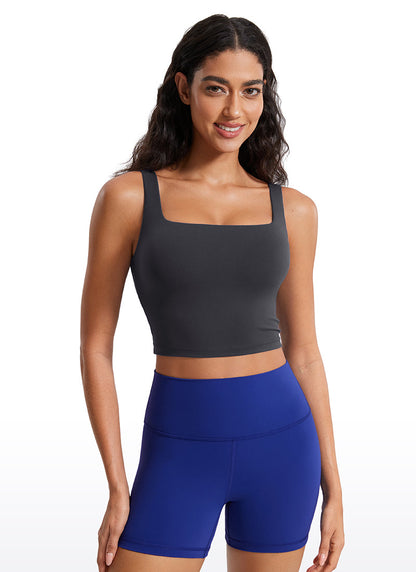 Butterluxe Square Neck Built in Bra Tank