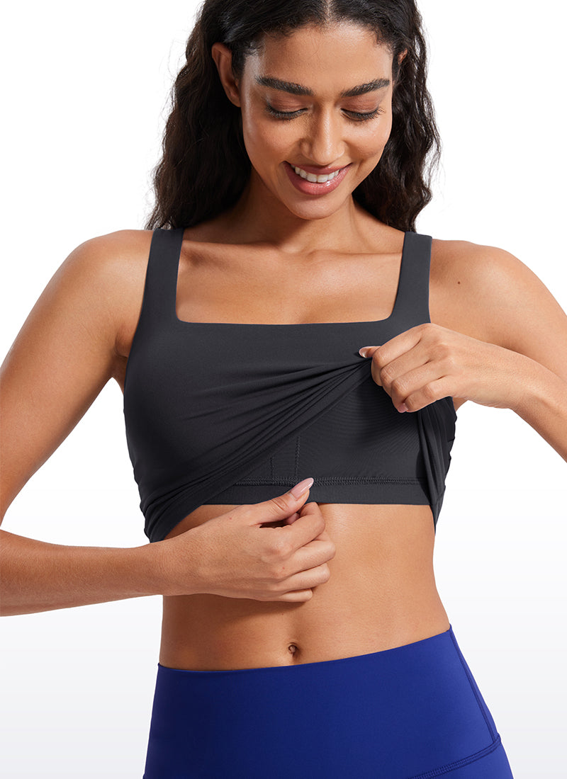 Butterluxe Square Neck Built in Bra Tank