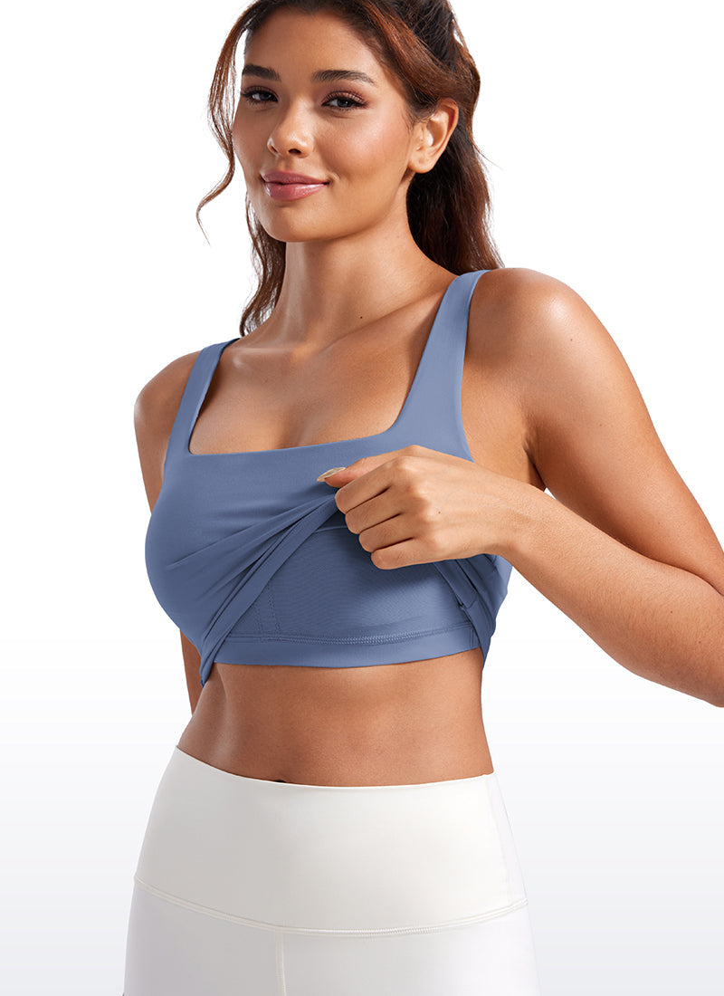 Butterluxe Square Neck Built in Bra Tank
