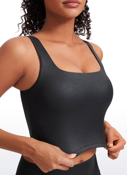 Butterluxe Square Neck Built in Bra Tank