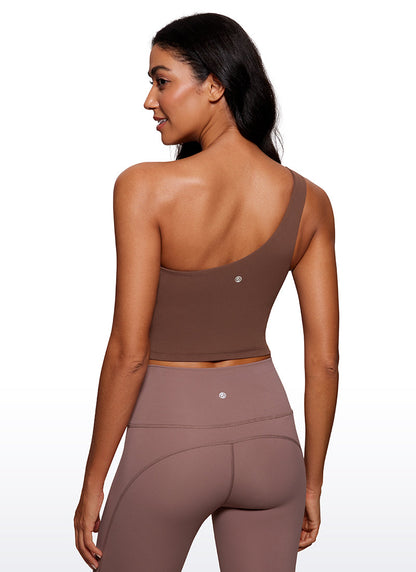 Butterluxe Built in Bra One Shoulder Tank