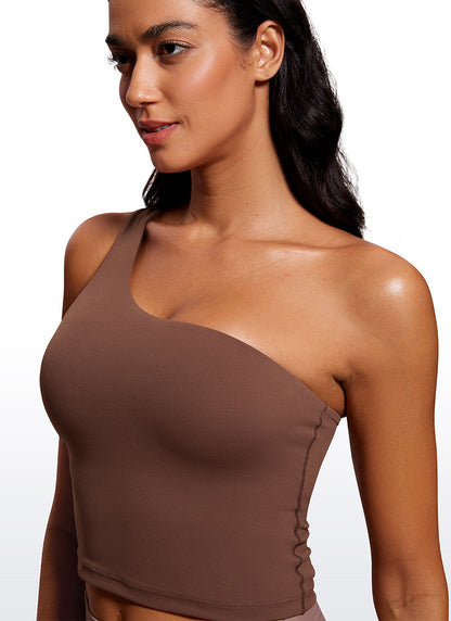 Butterluxe Built in Bra One Shoulder Tank
