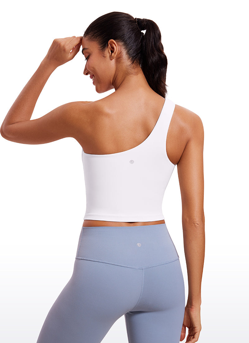 Butterluxe Built in Bra One Shoulder Tank