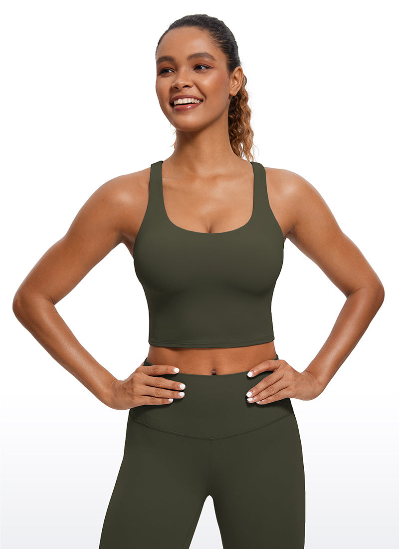 Butterluxe Criss Cross Back Built-in Bra Tanks