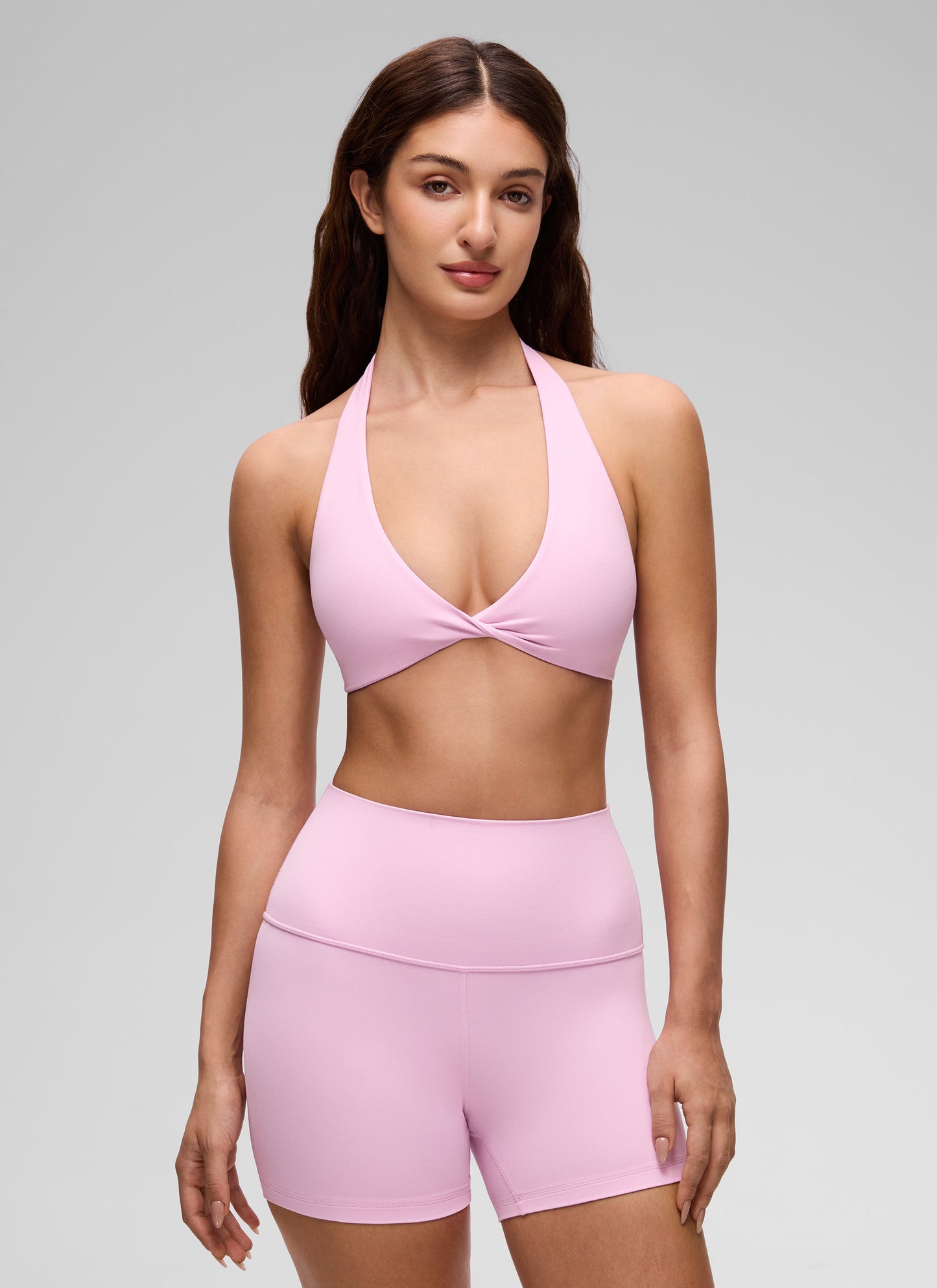 Butterluxe Double Lined Twist Halter Sports Bra