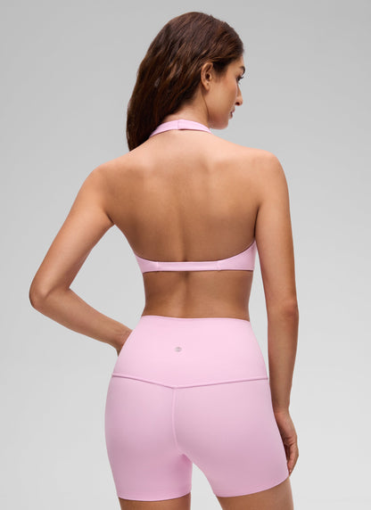 Butterluxe Double Lined Twist Halter Sports Bra