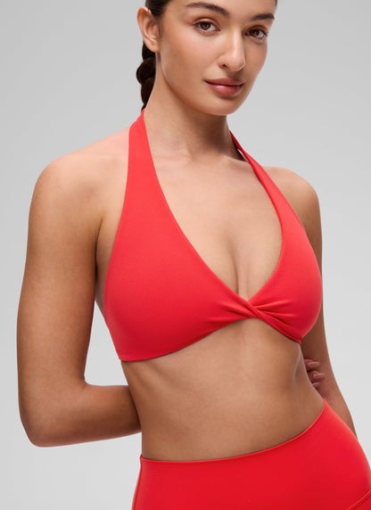 Butterluxe Double Lined Twist Halter Sports Bra