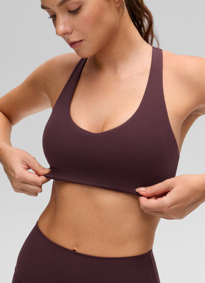 Butterluxe V Neck Racerback Sports Bra