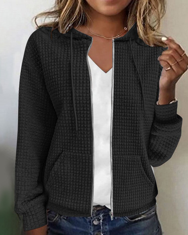 Plain pocket casual jacket