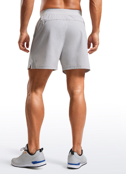 Lightweight Stretchy Athletic Workout Shorts with Zipper Pocket 5''