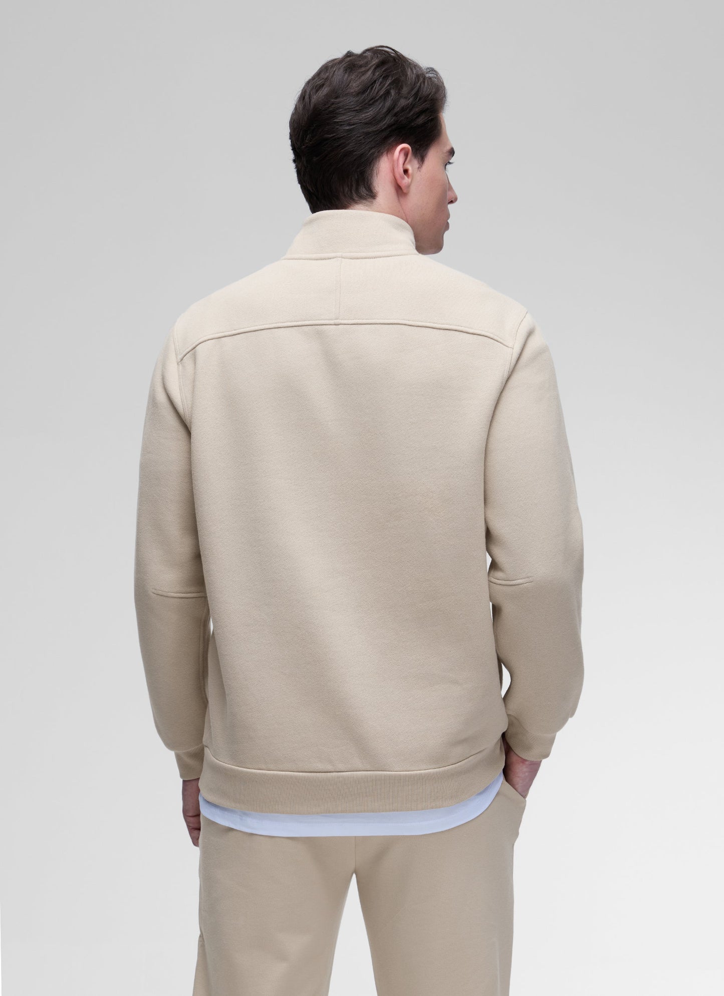 Fleece Lined Half Zip Sweatshirts Mock Neck