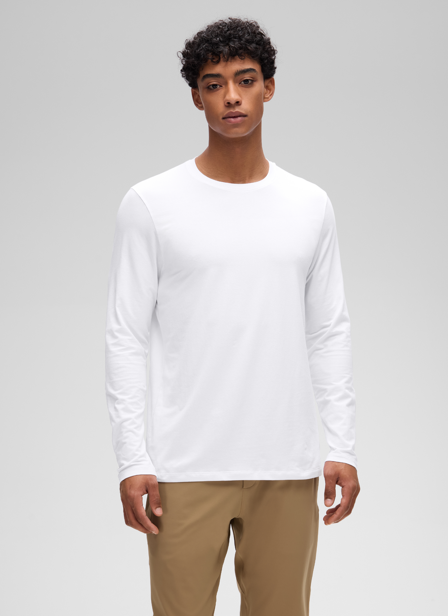Poly Cotton-Blend Lightweight Long Sleeve