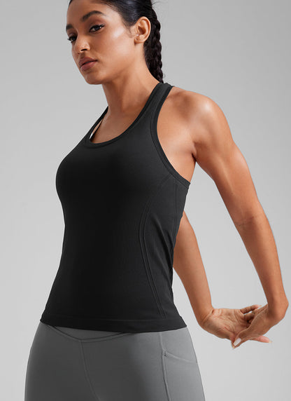 Seamless Racerback Scoop Neck Tank