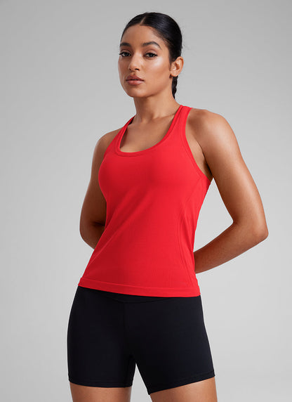 Seamless Racerback Scoop Neck Tank