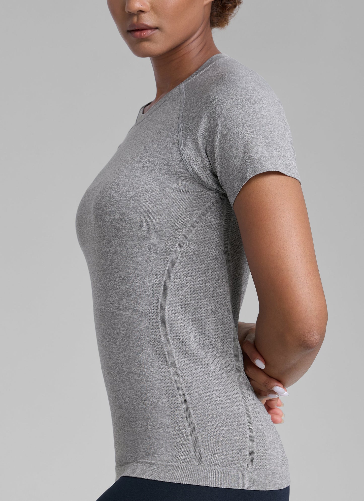 Seamless Hip Length Short Sleeve