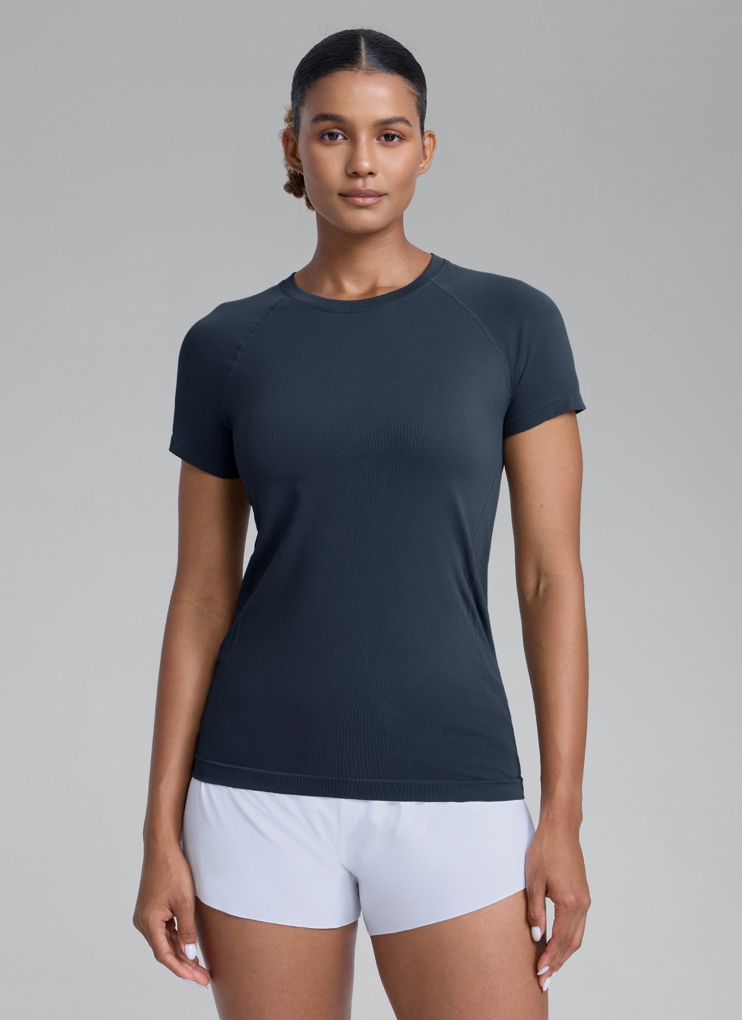 Seamless Hip Length Short Sleeve