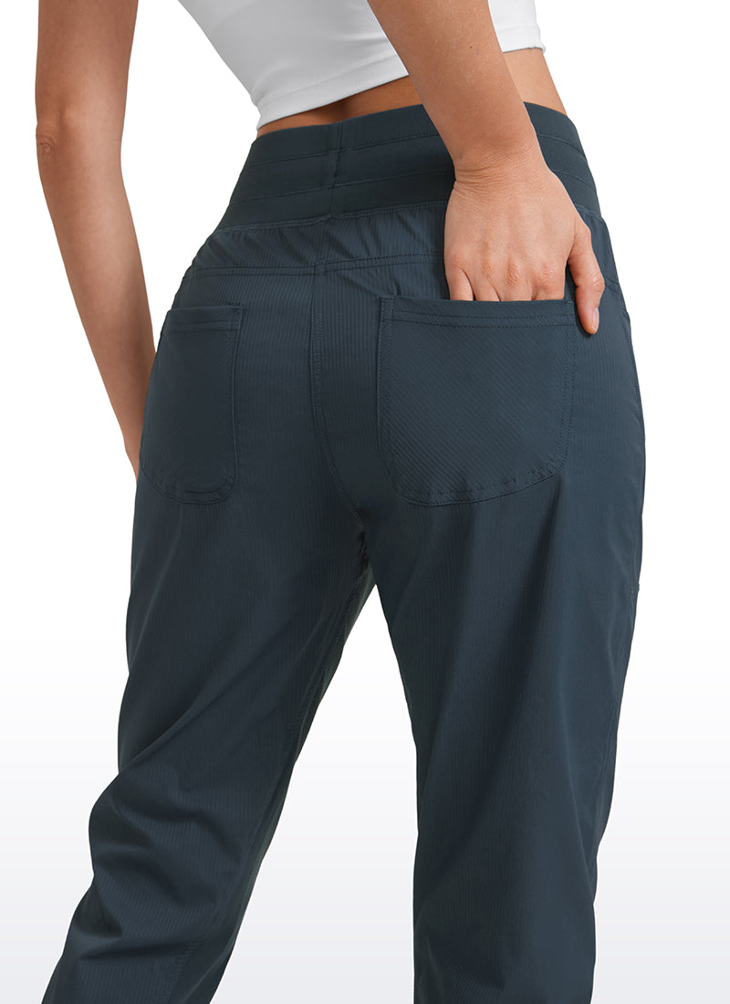 Striped Cinched Leg Pocket Pant 27''