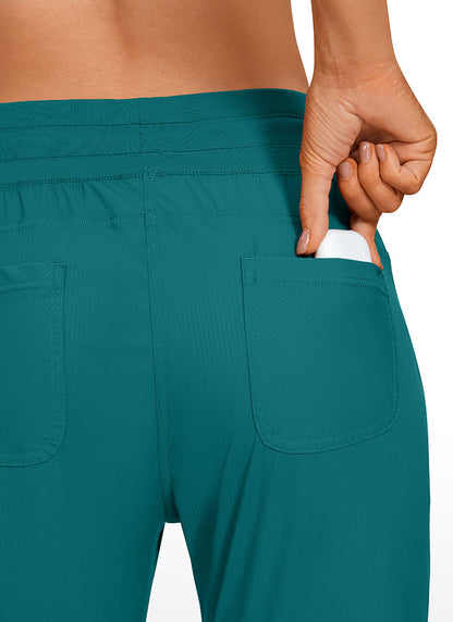 Striped Cinched Leg Pocket Pant 27''