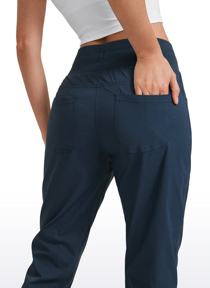 Striped Cinched Leg Pocket Pant 27''