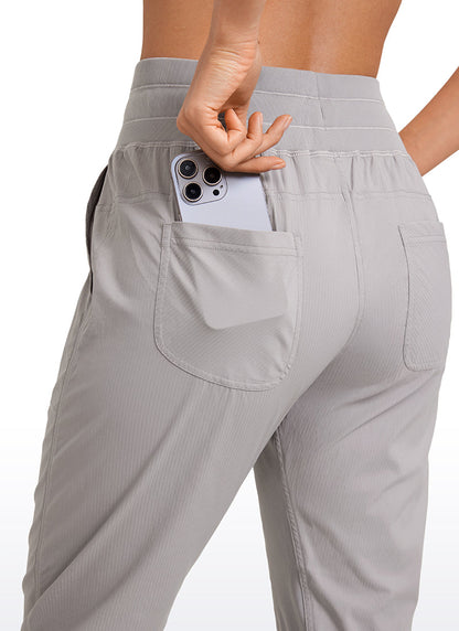 Striped Cinched Leg Pocket Pant 27''