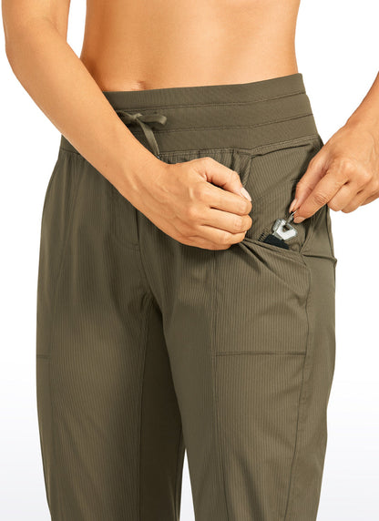 Striped Cinched Leg Pocket Pant 27''