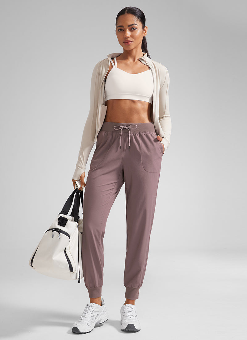 Feathery-Fit Drawstring Pocket Jogger 28''