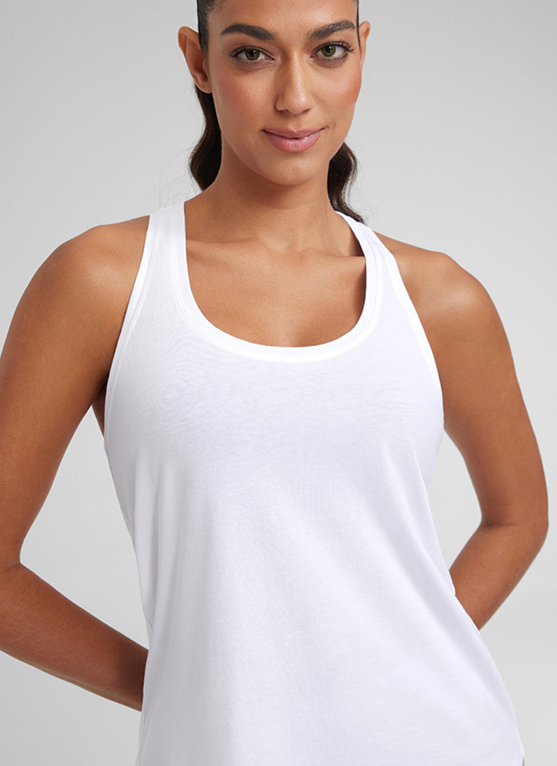 Pima Cotton Hip Length Racerback Tank