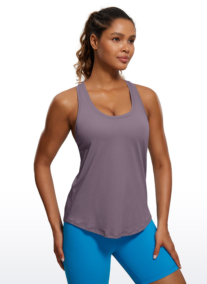 Pima Cotton Hip Length Racerback Tank