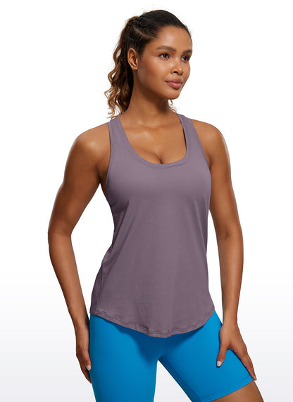 Pima Cotton Hip Length Racerback Tank