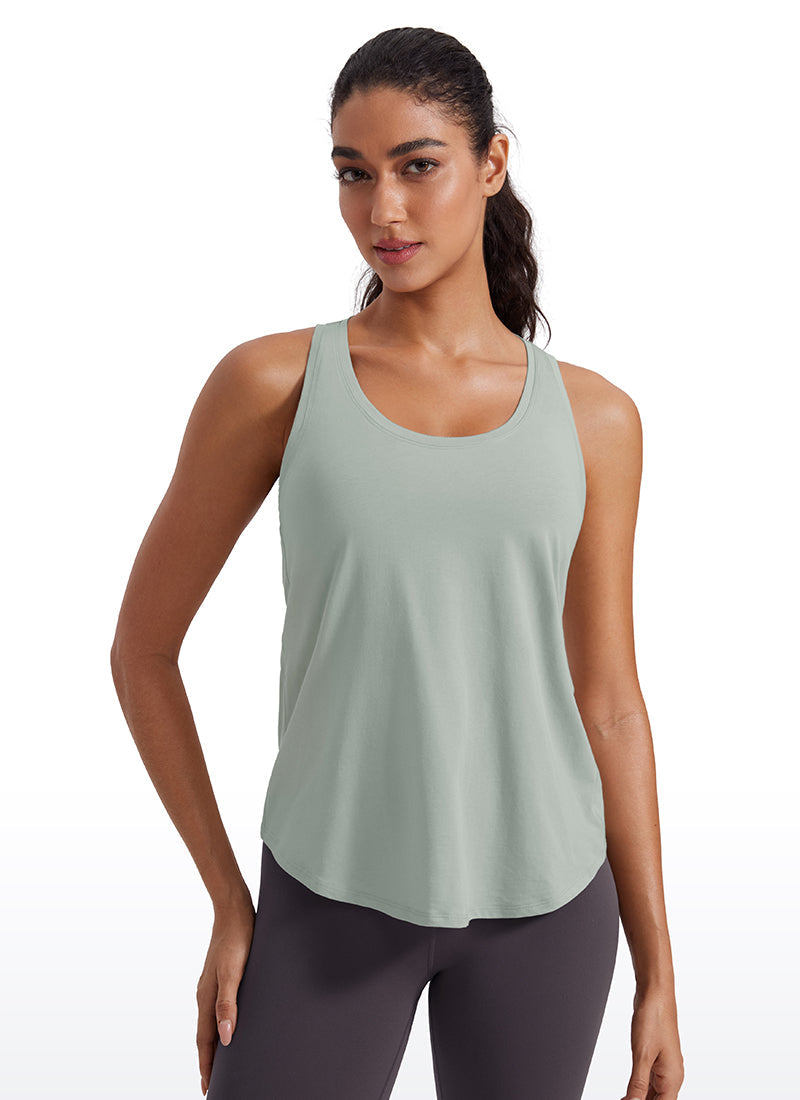 Pima Cotton Hip Length Racerback Tank