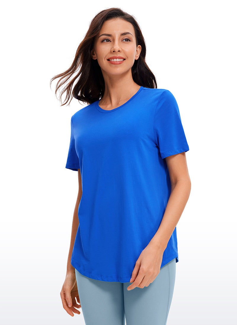 Pima Cotton Round Neck Short Sleeve