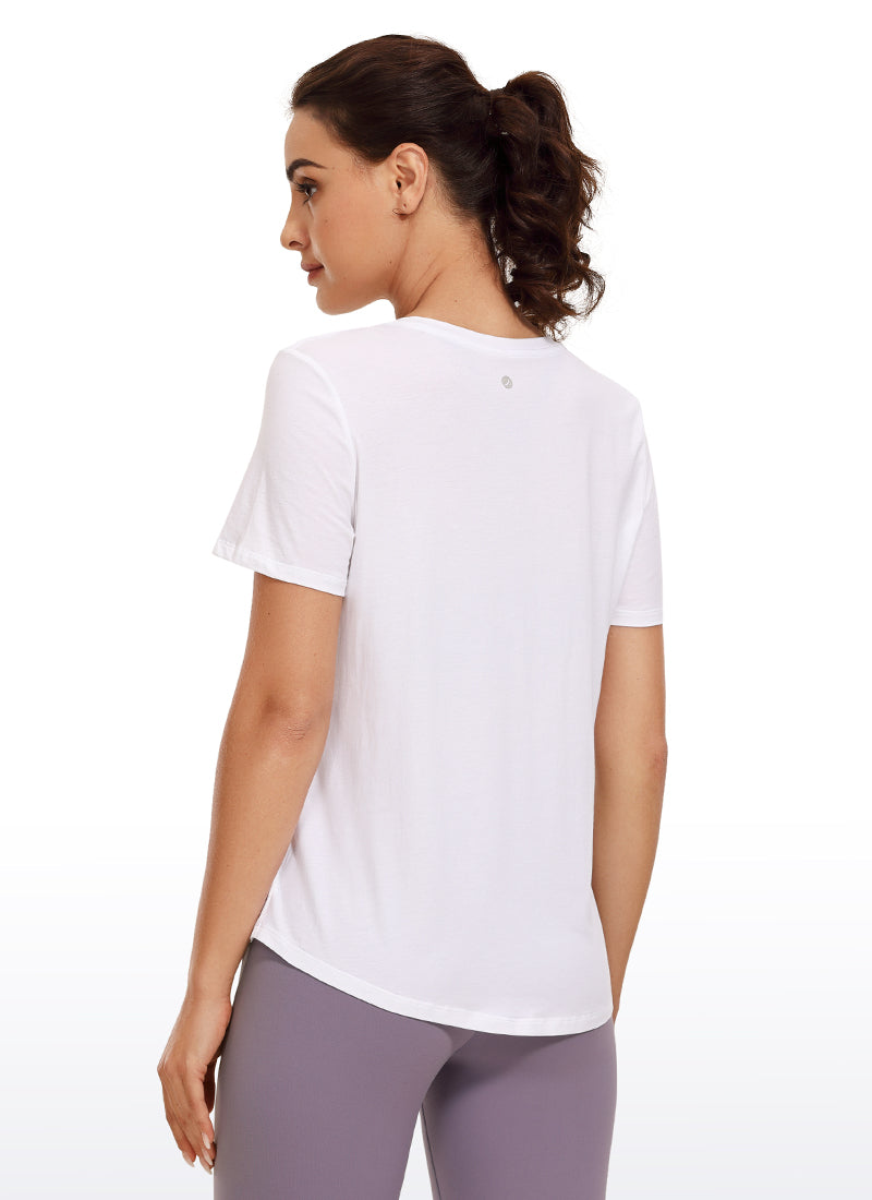 Pima Cotton Round Neck Short Sleeve
