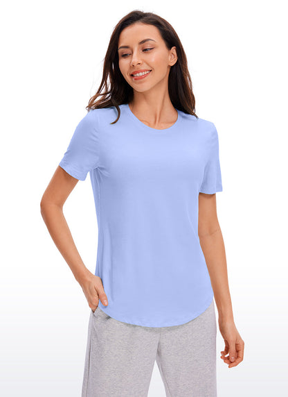 Pima Cotton Round Neck Short Sleeve
