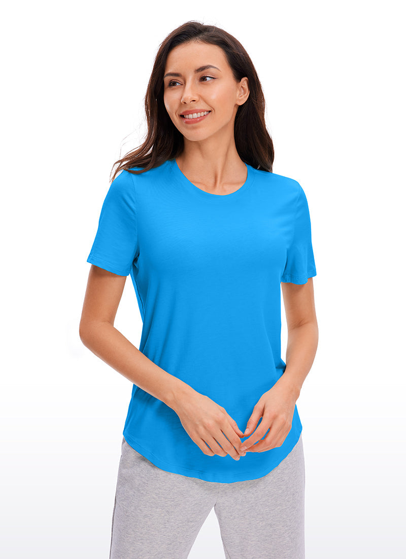 Pima Cotton Round Neck Short Sleeve
