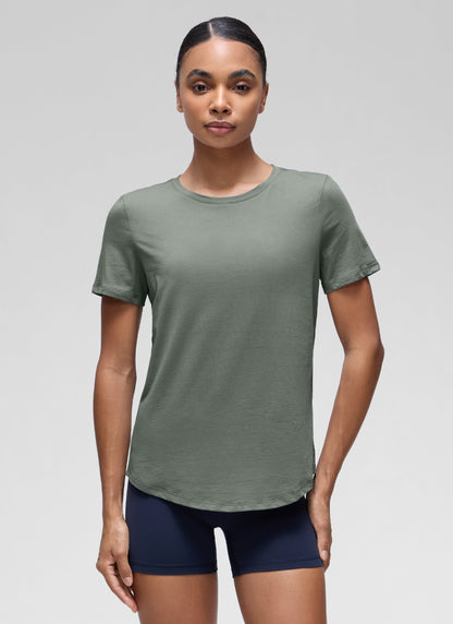 Pima Cotton Round Neck Short Sleeve