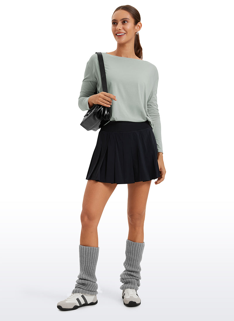 Pima Cotton Boat Neck Long Sleeve